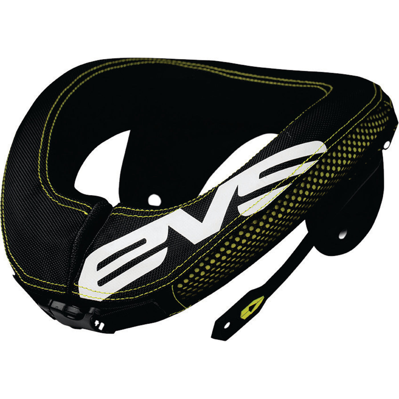 EVS RC3 Race Collar Black ADULT - Front Side View