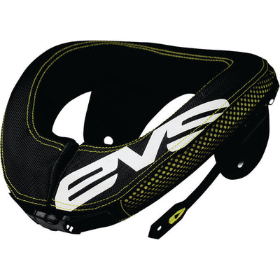 EVS RC3 Race Collar Black ADULT - Front Side View