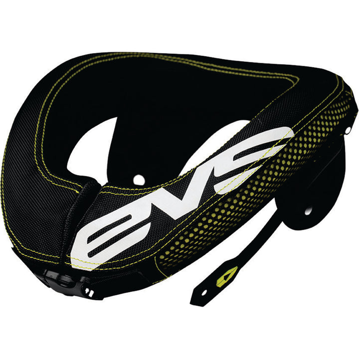 EVS RC3 Race Collar Black YOUTH - Front Side View