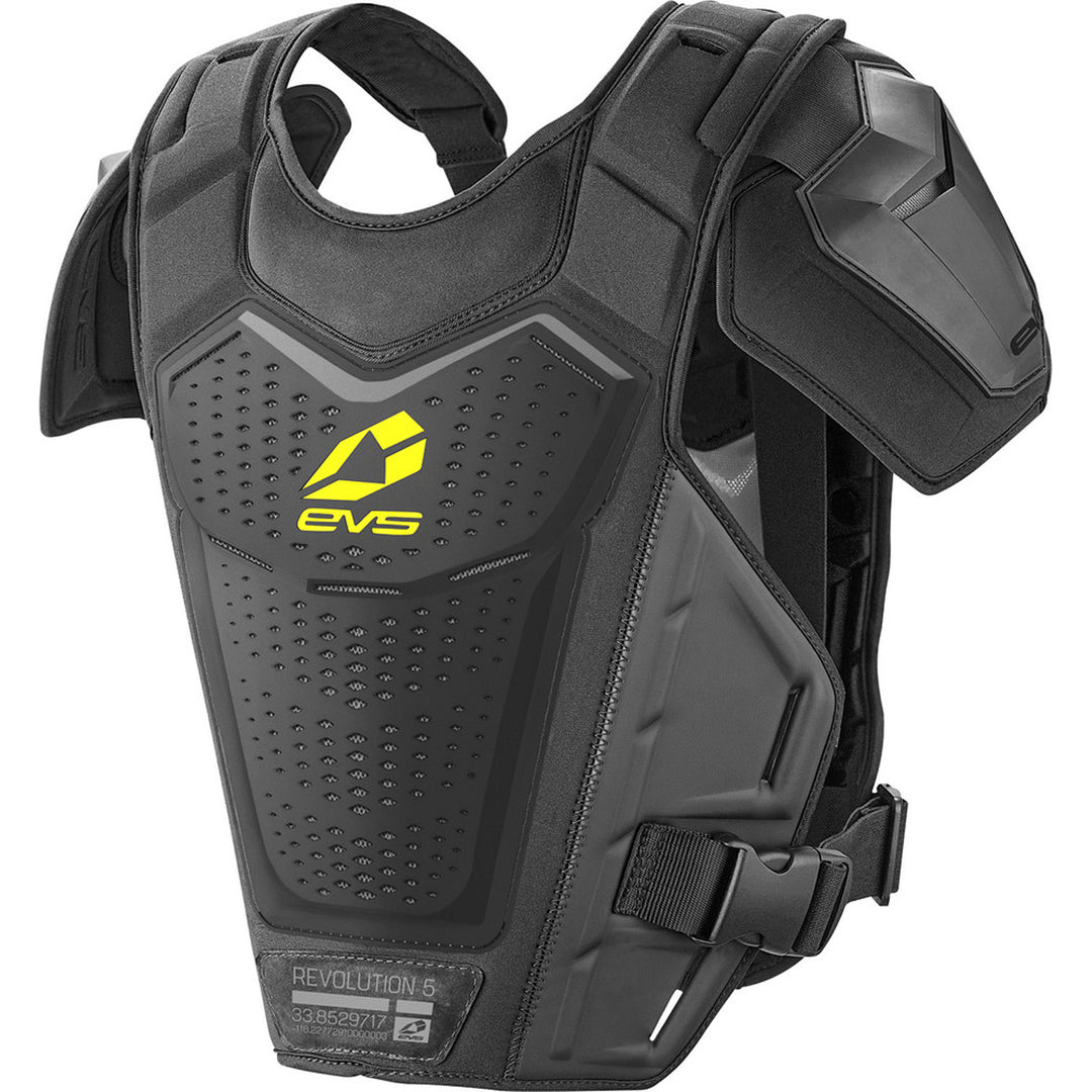 EVS Revo 5 Roost Guard Black - Front View