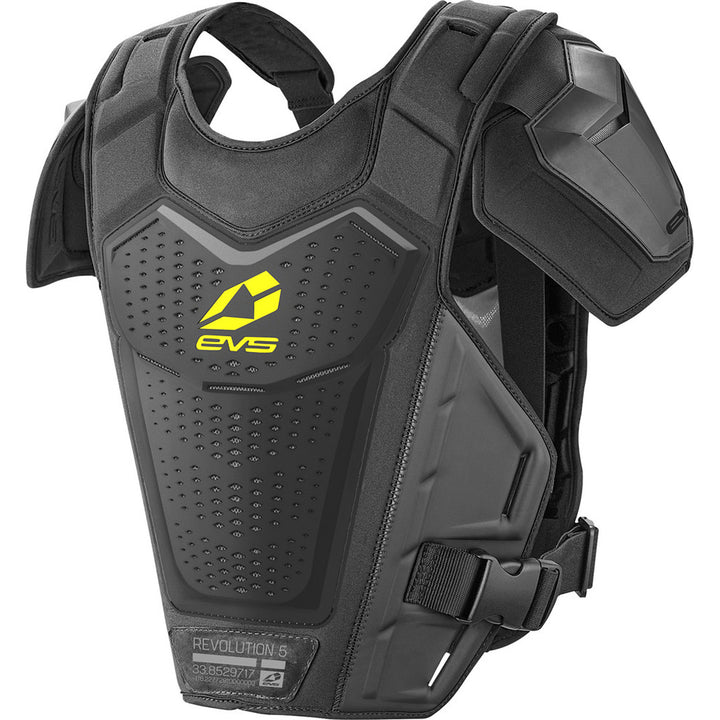 EVS Revo 5 Roost Guard Black - Front View
