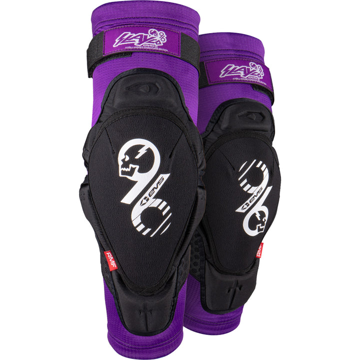 EVS SlayCo96 Knee Pad Black - Front View of Pair