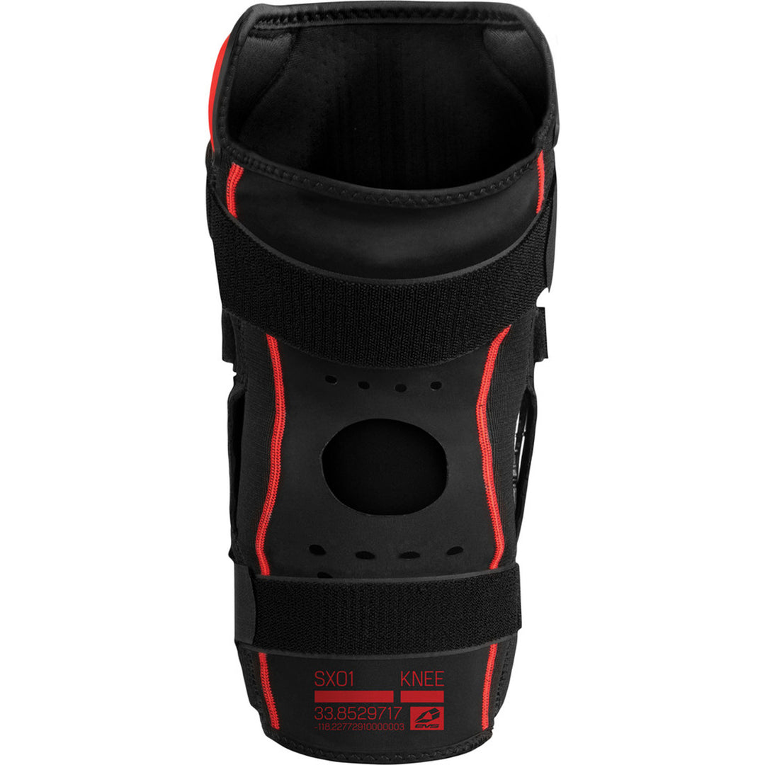 EVS SX01 Knee Brace Black - Rear View