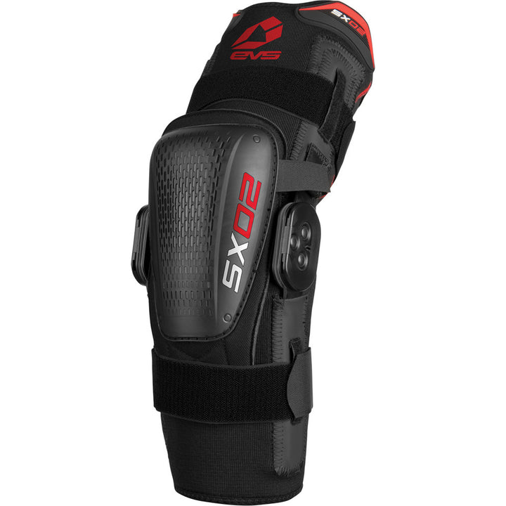EVS SX02 Knee Brace Black - Front Side View