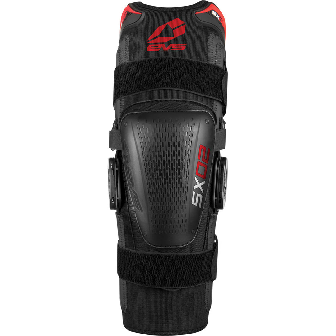 EVS SX02 Knee Brace Black - Front View