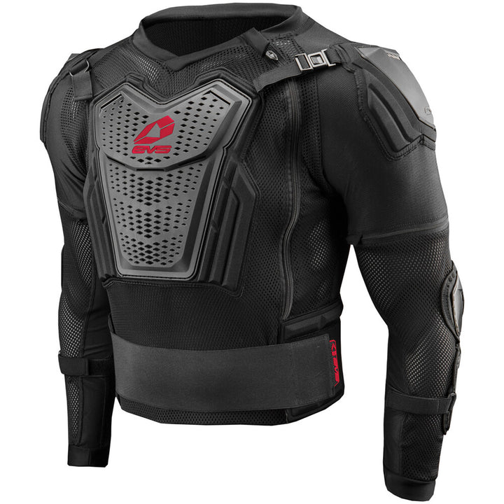 EVS Youth Ballistic Jersey Comp Suit Black/Red - Front View