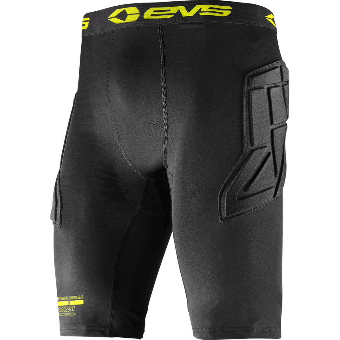 EVS Youth Padded Shorts Black - Front View