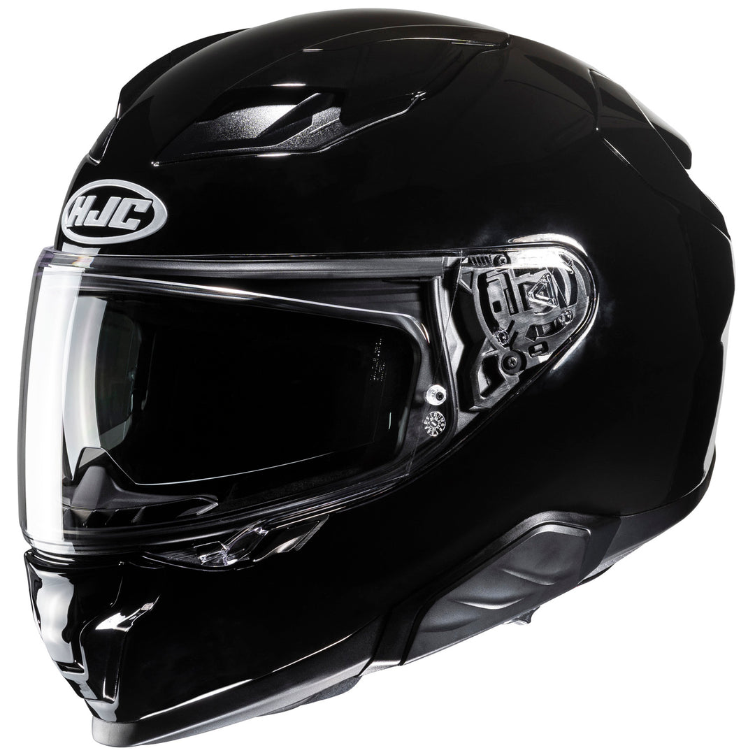 HJC F71 Solid Helmet Black - Front Side View
