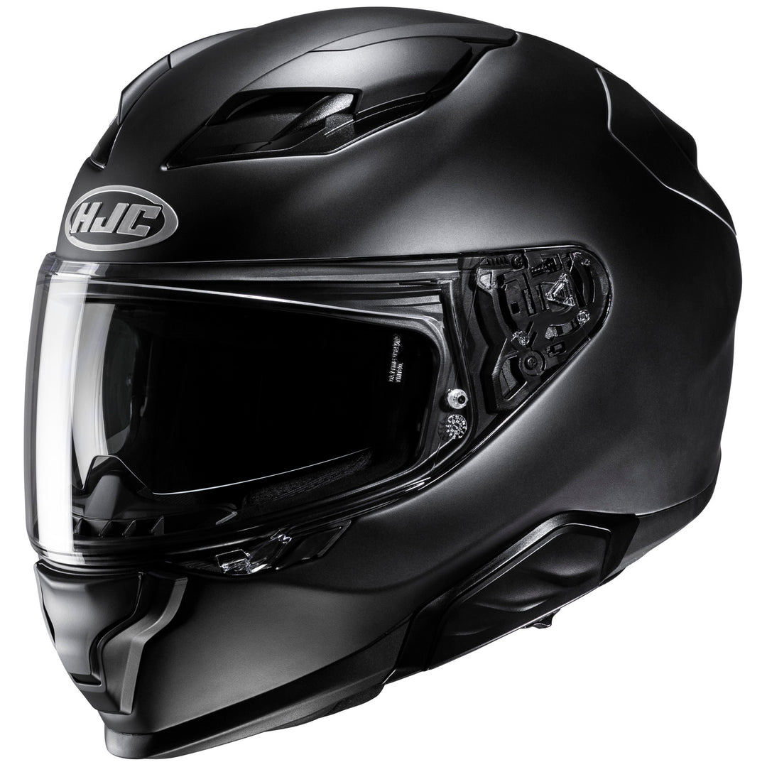 HJC F71 Solid Helmet Semi-Flat Black - Front Side View