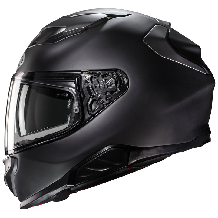 HJC F71 Solid Helmet Semi-Flat Black Titanium - Side View