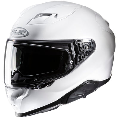 HJC F71 Solid Helmet White - Front Side View