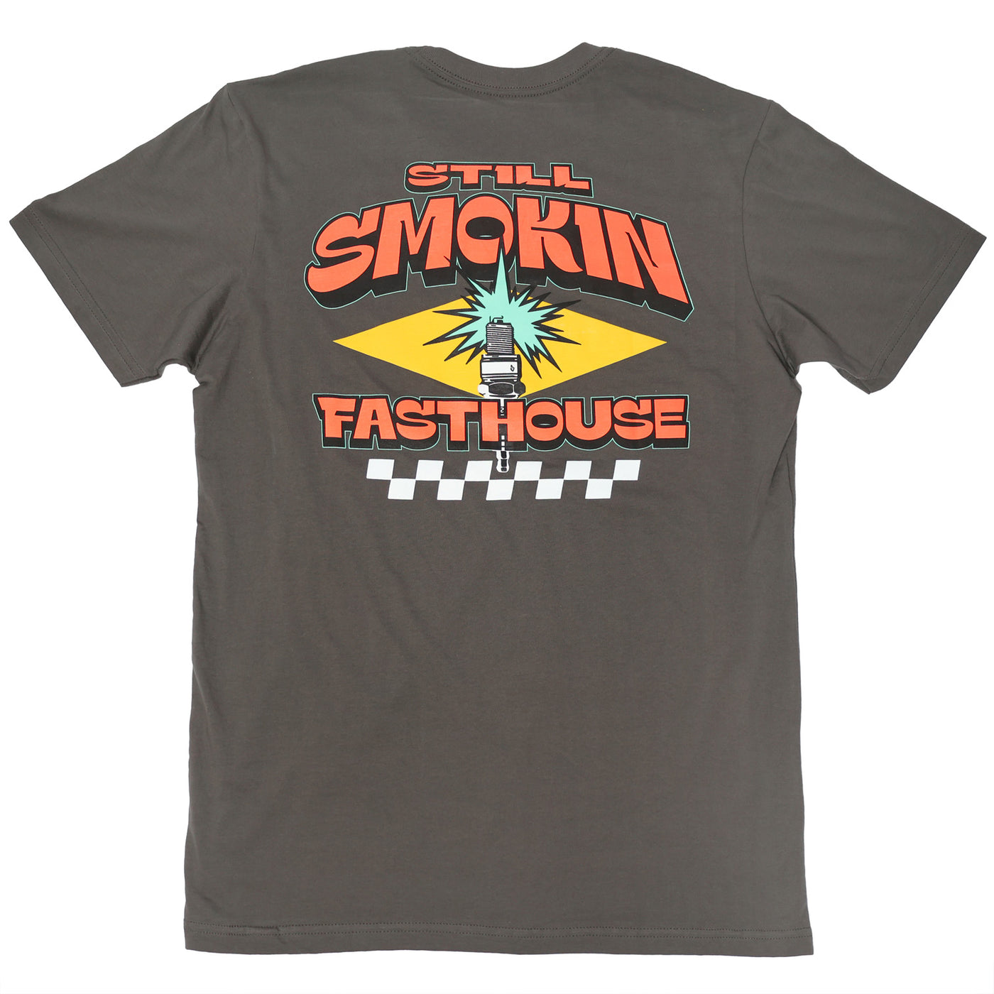 Fasthouse 4 Ever 2 Smokin SS Tee Heavy Metal - Rear View