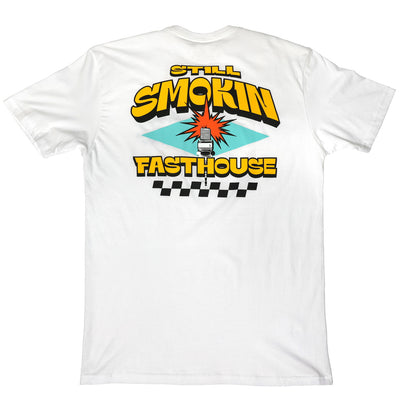 Fasthouse 4 Ever 2 Smokin SS Tee White - Rear View