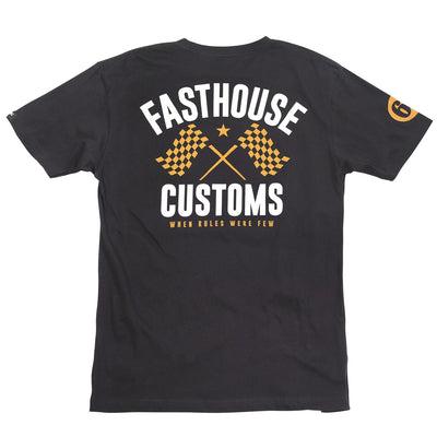 Fasthouse 68 Trick Tee Black/Gold - Rear View