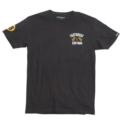 Fasthouse 68 Trick Tee Black/Gold - Front View