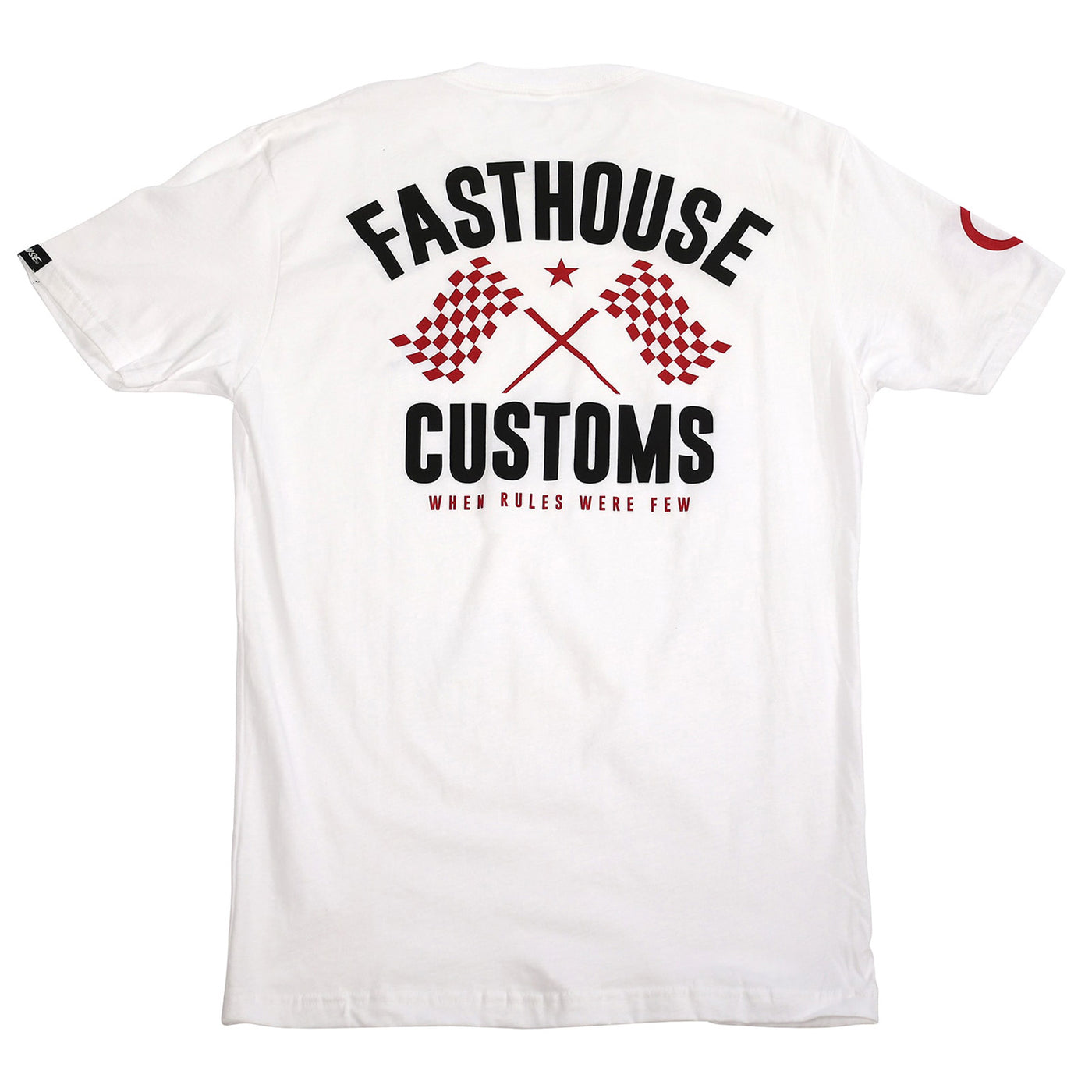 Fasthouse 68 Trick Tee White/Red - Rear View