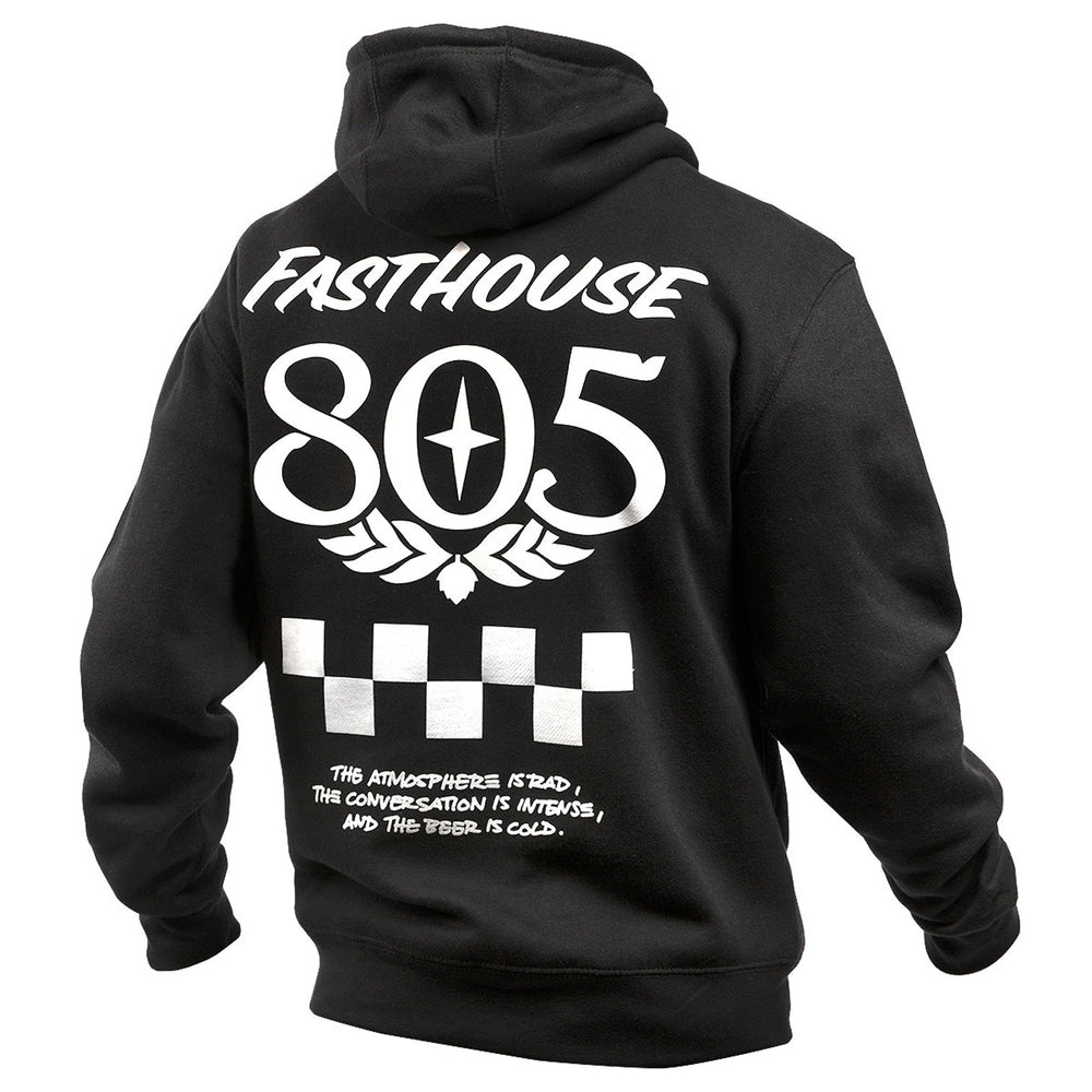 Fasthouse 805 Atmosphere Hooded Pullover Black - Rear View
