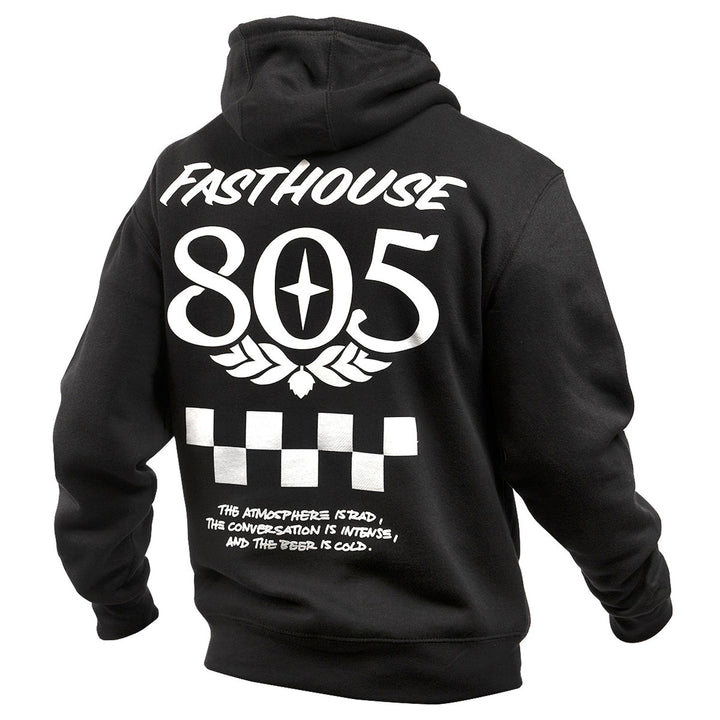 Fasthouse 805 Atmosphere Hooded Pullover Black - Rear View