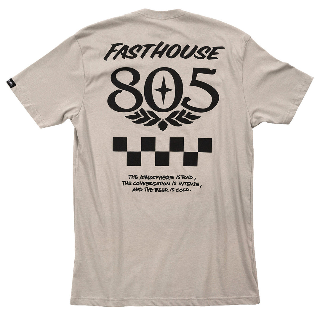 Fasthouse 805 Atmosphere Tee Light Gray - Rear View