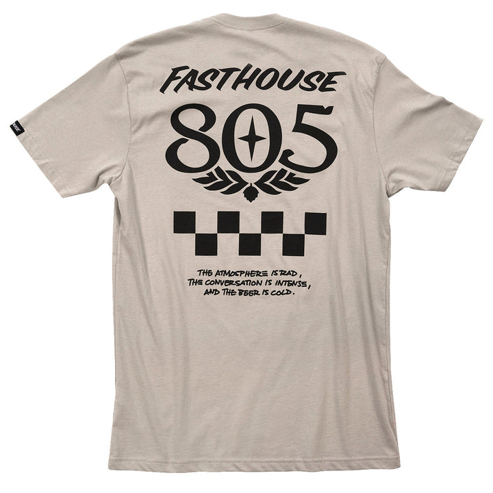 Fasthouse 805 Atmosphere Tee Light Gray - Rear View
