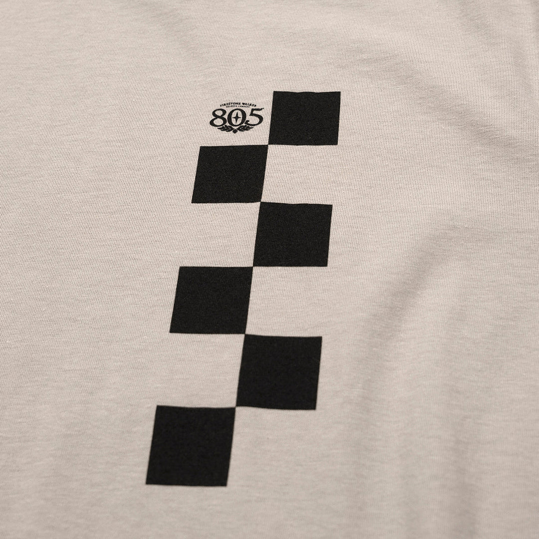 Fasthouse 805 Atmosphere Tee Light Gray - Close-Up of Graphic on Front