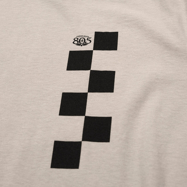 Fasthouse 805 Atmosphere Tee Light Gray - Close-Up of Graphic on Front