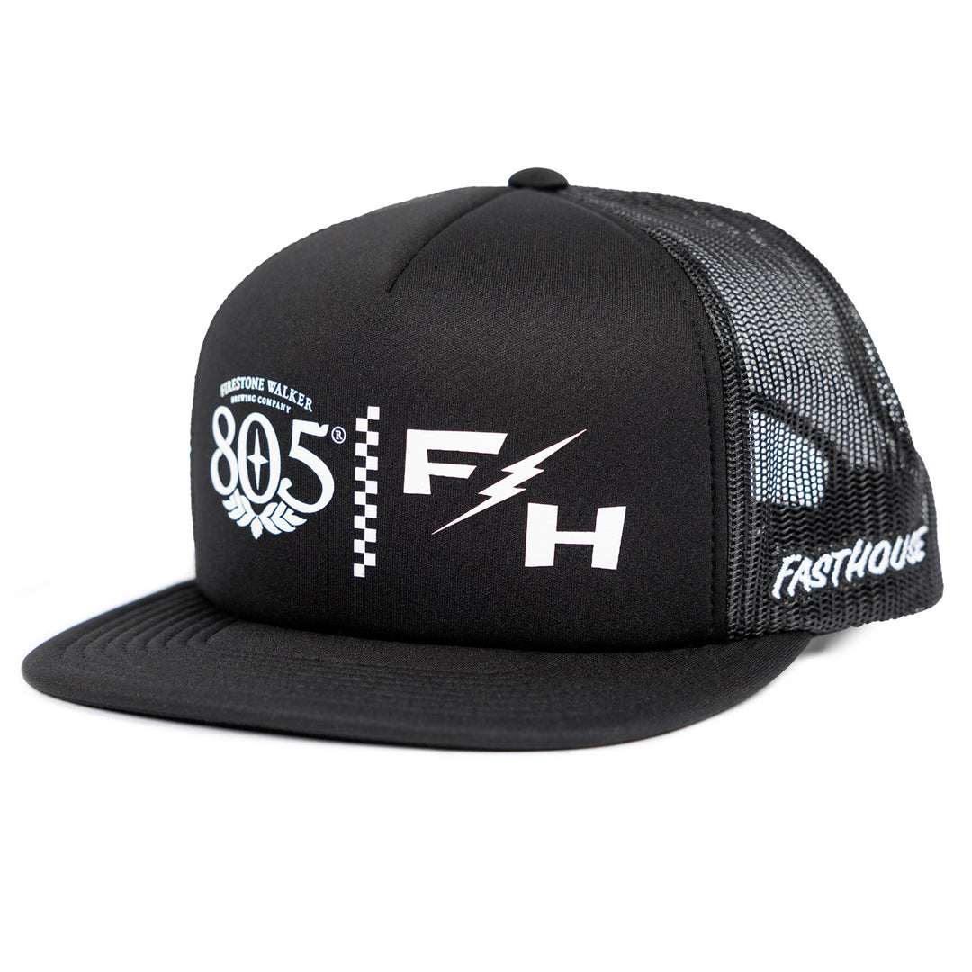 Fasthouse 805 Bond Hat Black/Black - Front Side View