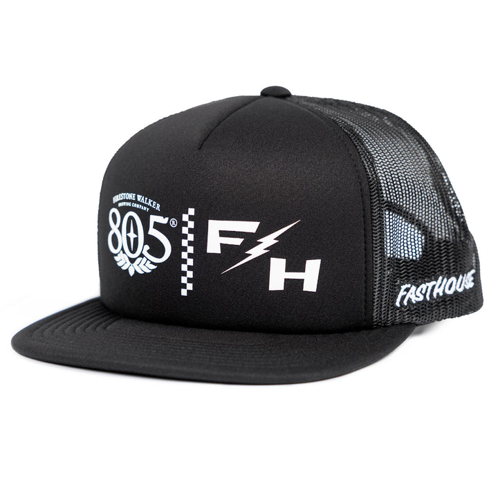 Fasthouse 805 Bond Hat Black/Black - Front Side View