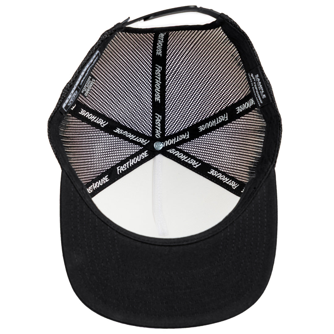 Fasthouse 805 Bond Hat White/Black - Bottom Up View