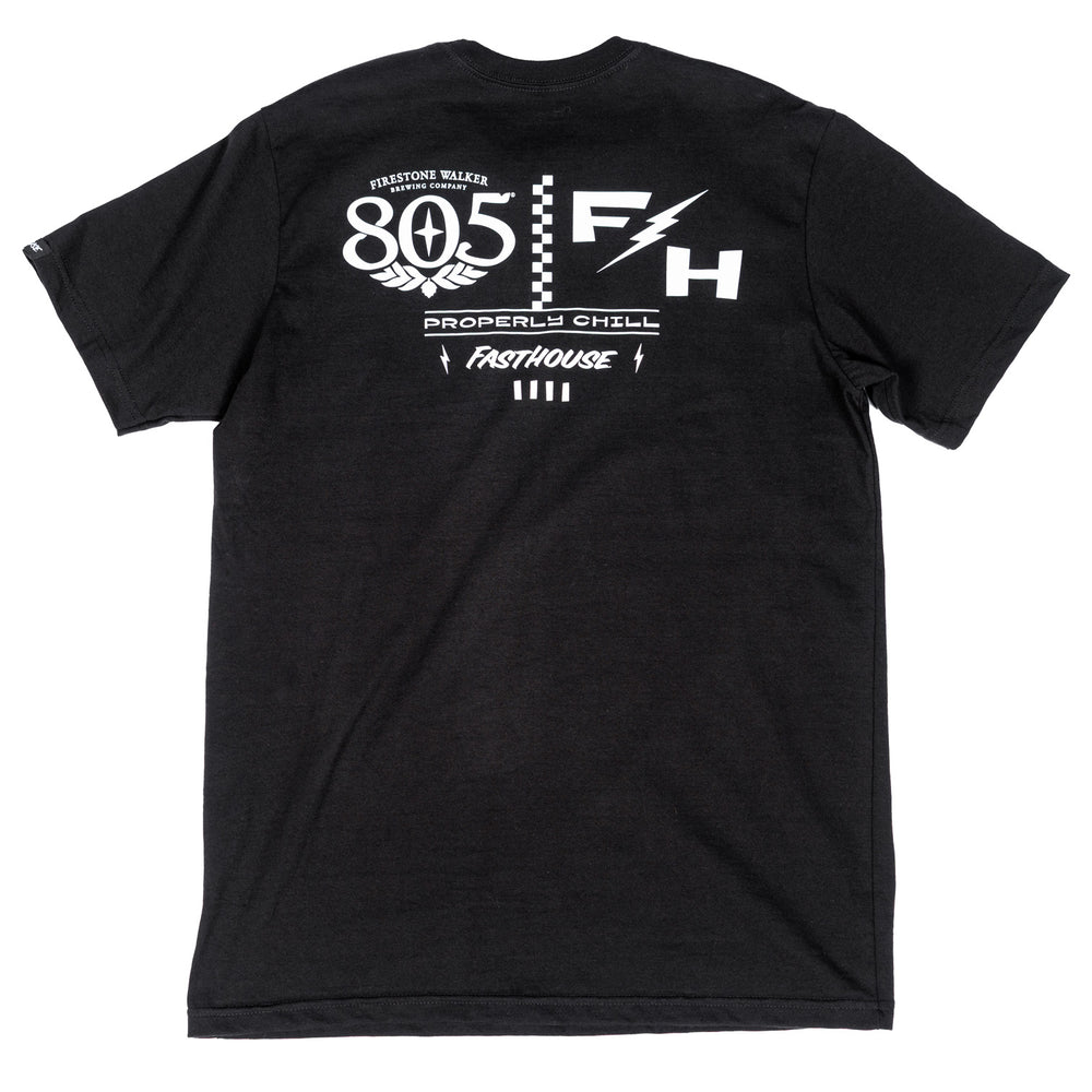 Fasthouse 805 Bond Midweight SS Tee Black - Rear View