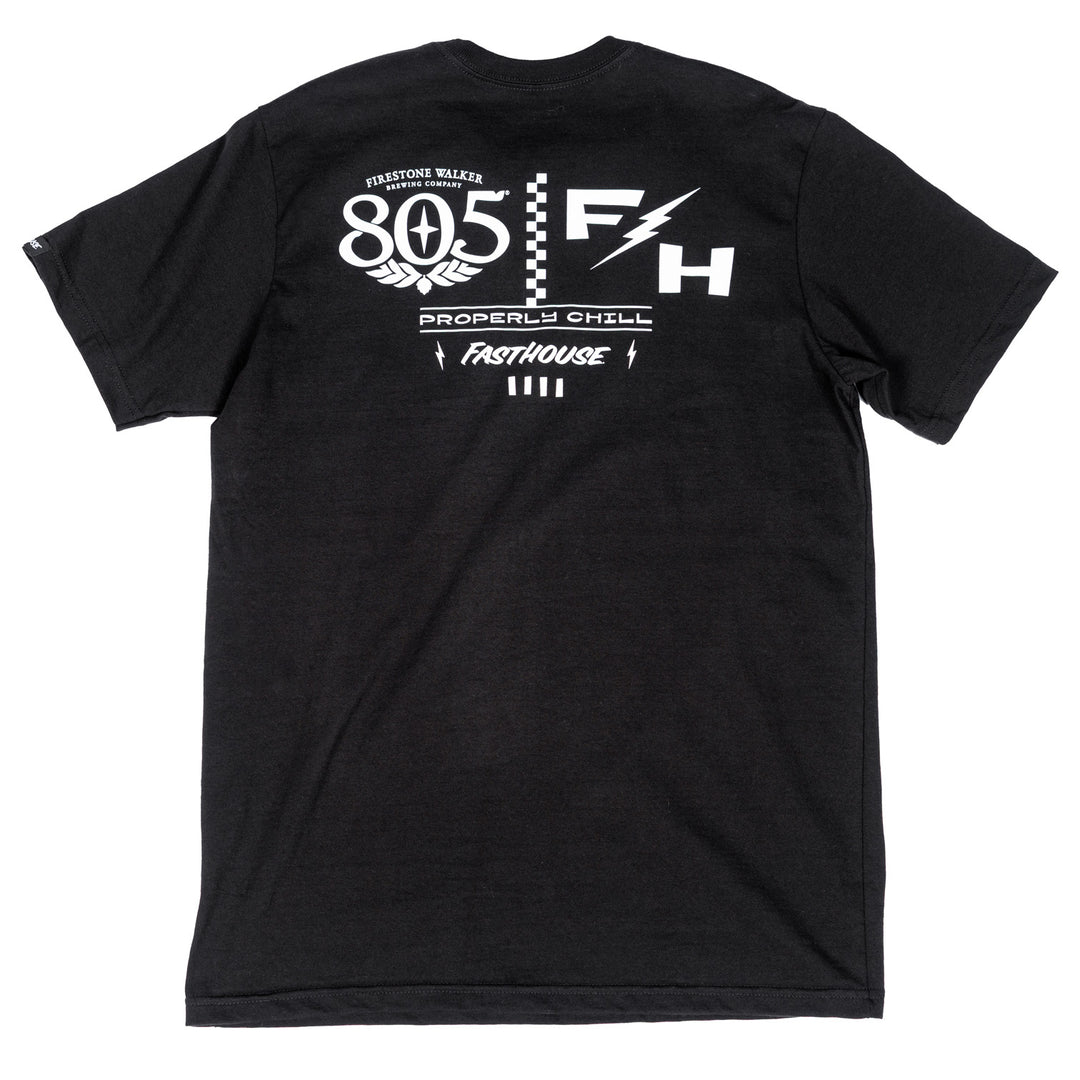 Fasthouse 805 Bond Midweight SS Tee Black - Rear View