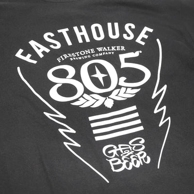 Fasthouse 805 Crew Time SS Tee Black - Close-Up of Graphic on Back