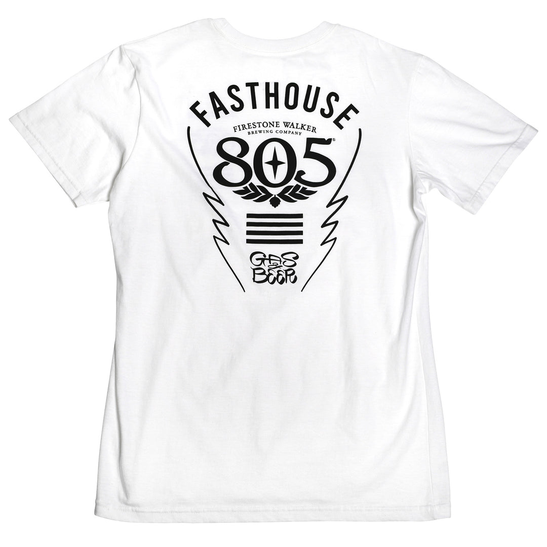 Fasthouse 805 Crew Time SS Tee White - Rear View
