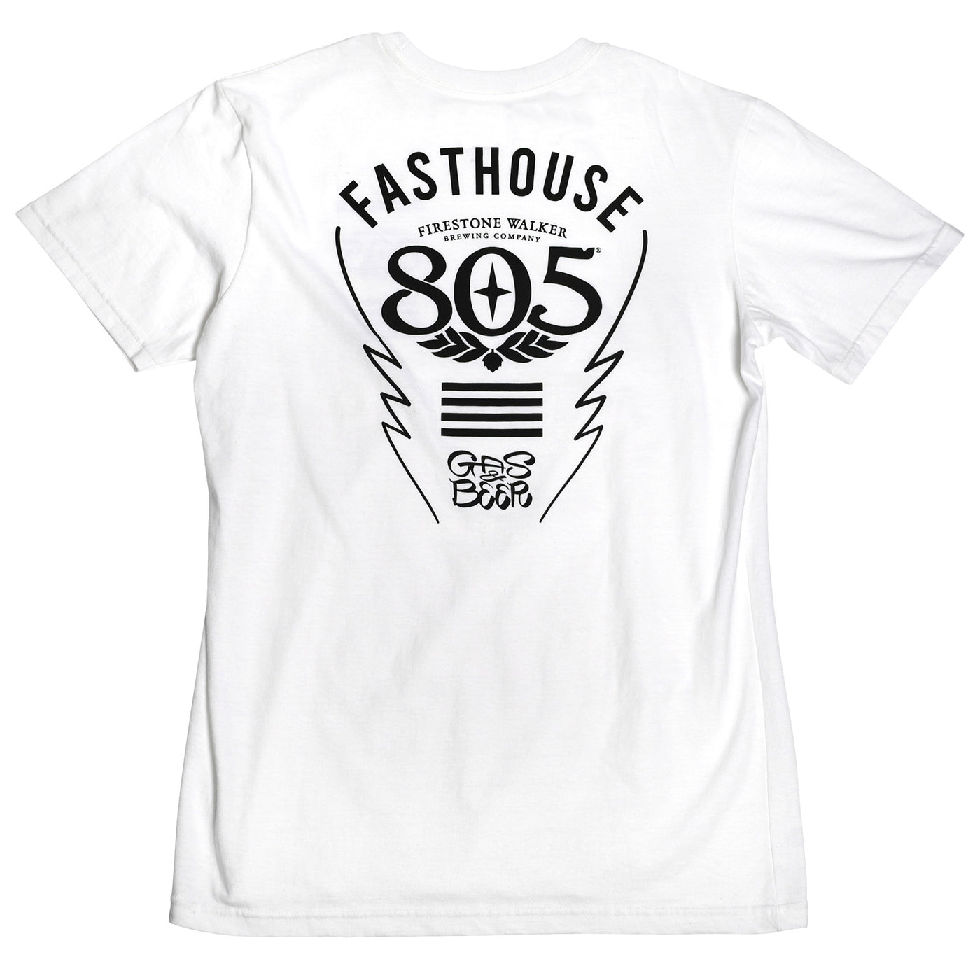 Fasthouse 805 Crew Time SS Tee White - Rear View