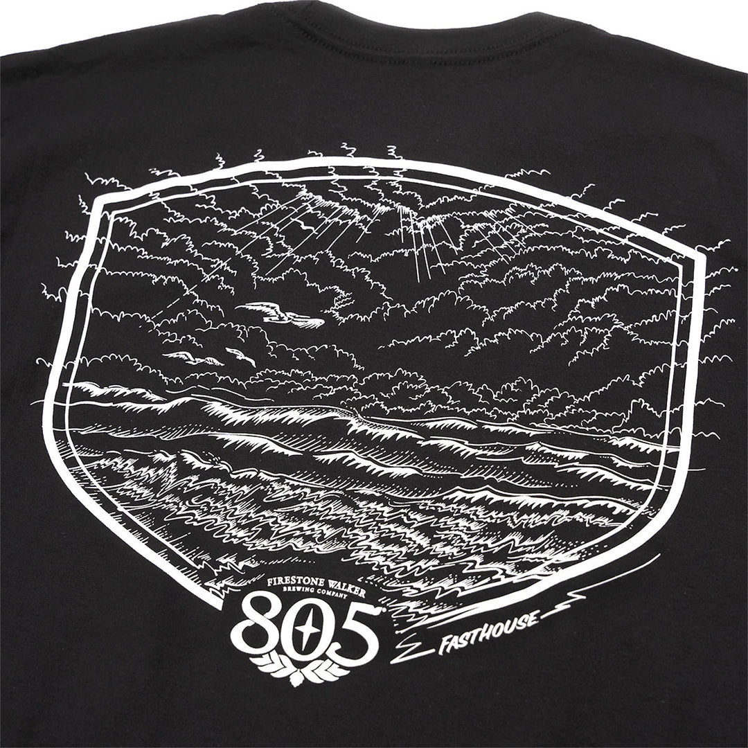 Fasthouse 805 Dawn Patrol Tee Black - Close-Up of Graphic on Back
