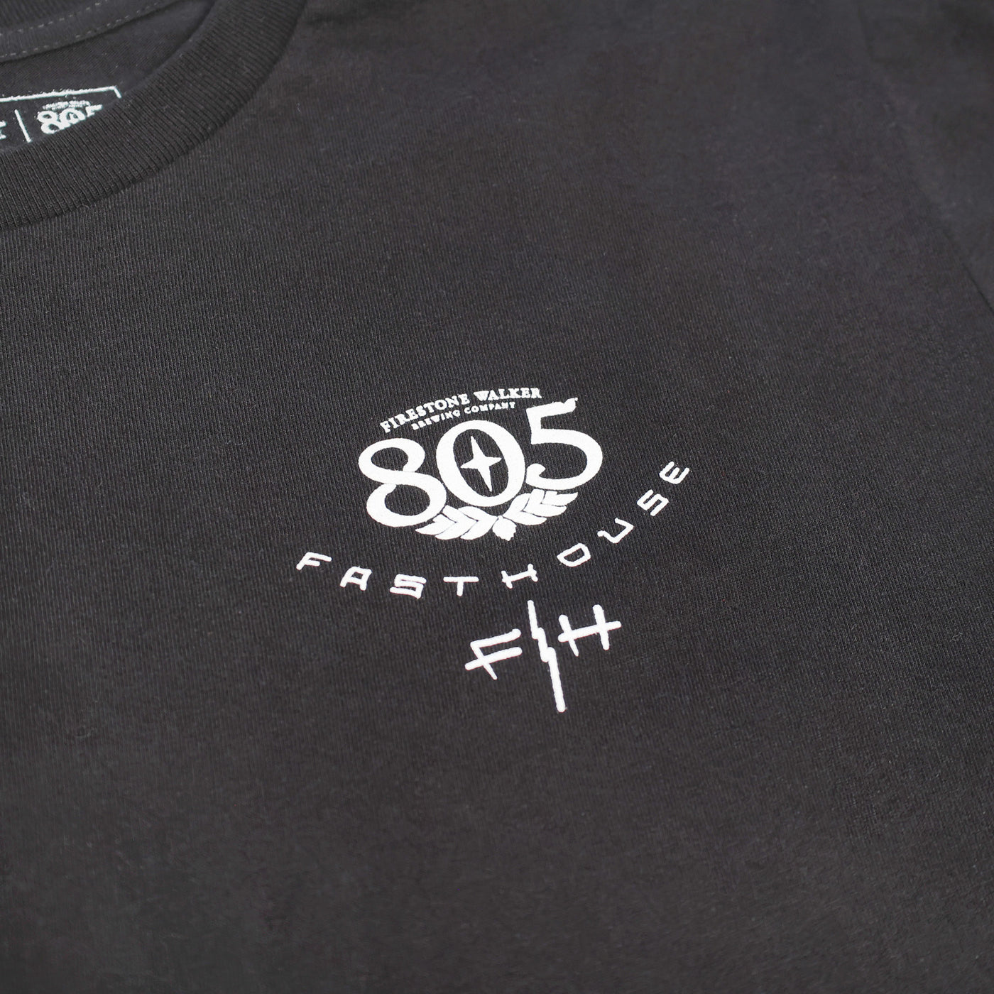 Fasthouse 805 Desert Run SS Tee Black - Close-Up of Graphic on Front