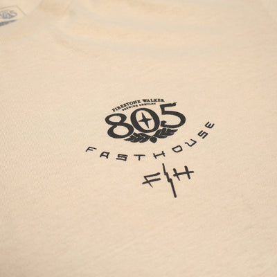 Fasthouse 805 Desert Run SS Tee Desert - Close-Up of Graphic on Front