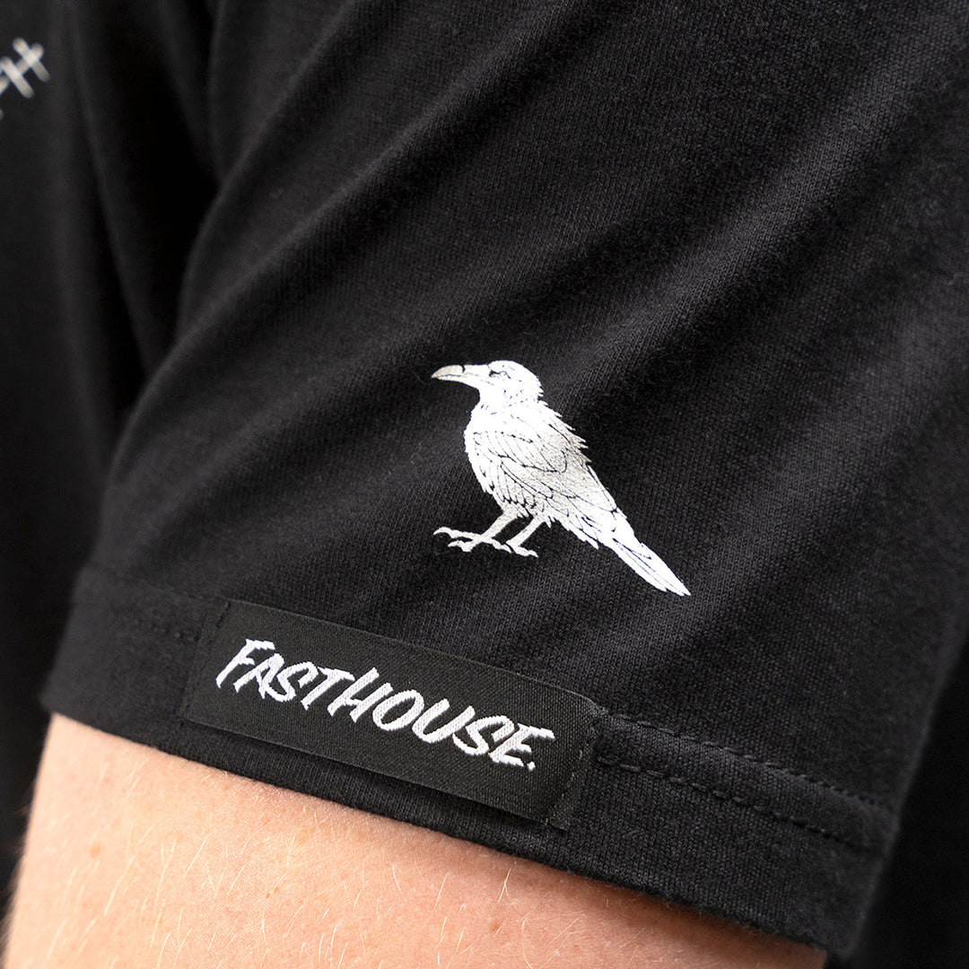 Fasthouse 805 Family First Tee Black - Close-Up of Graphic on Sleeve