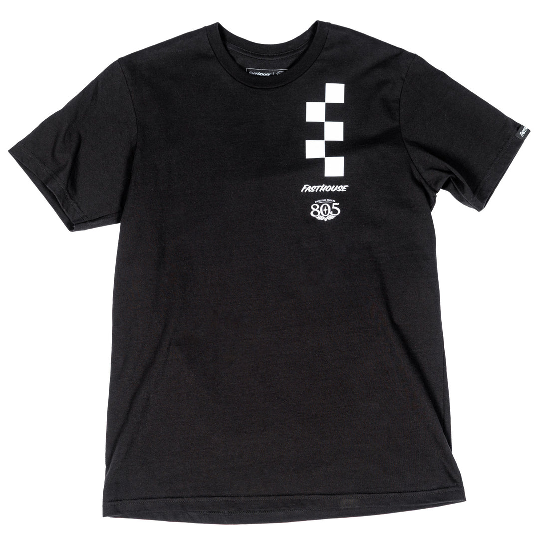 Fasthouse 805 Foundation Midweight SS Tee Black - Front View