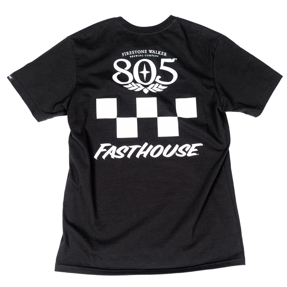 Fasthouse 805 Foundation Midweight SS Tee Black - Rear View