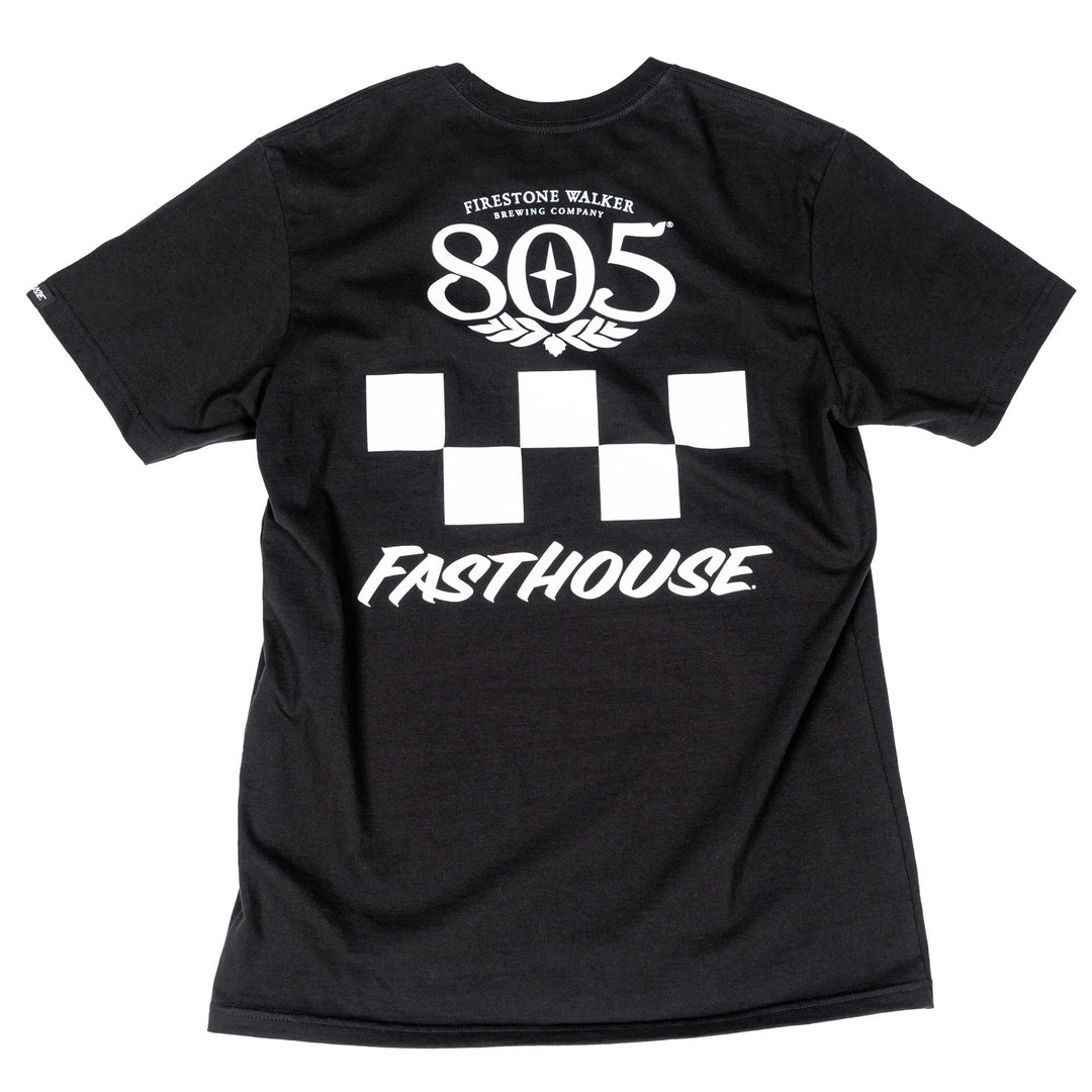 Fasthouse 805 Foundation Midweight SS Tee Black - Rear View