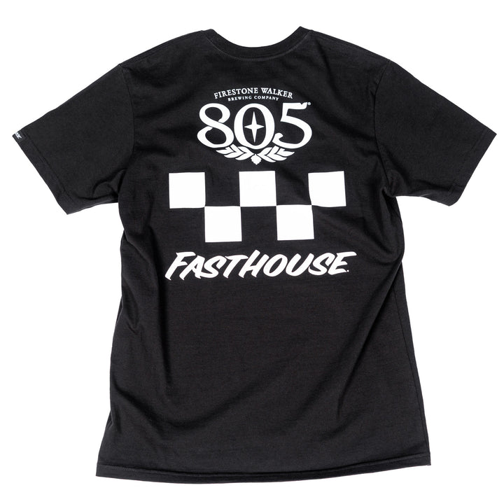Fasthouse 805 Foundation Midweight SS Tee Black - Rear View