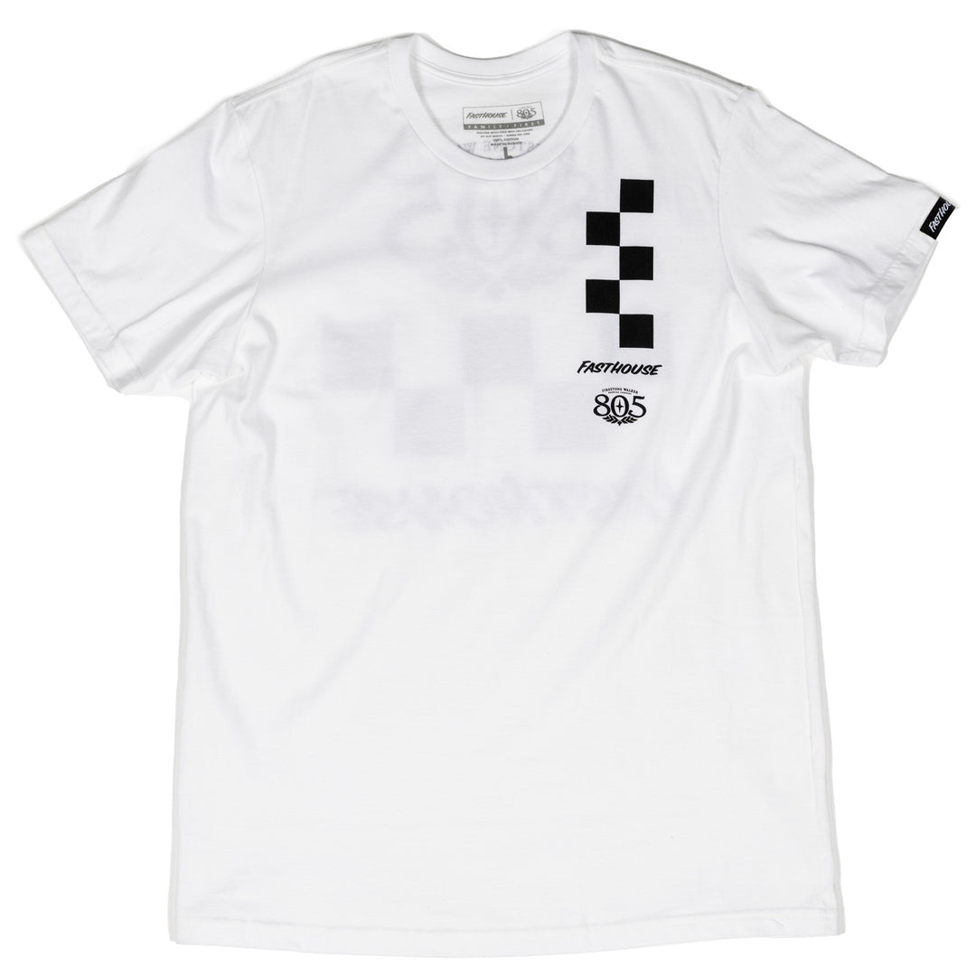 Fasthouse 805 Foundation Midweight SS Tee White - Front View