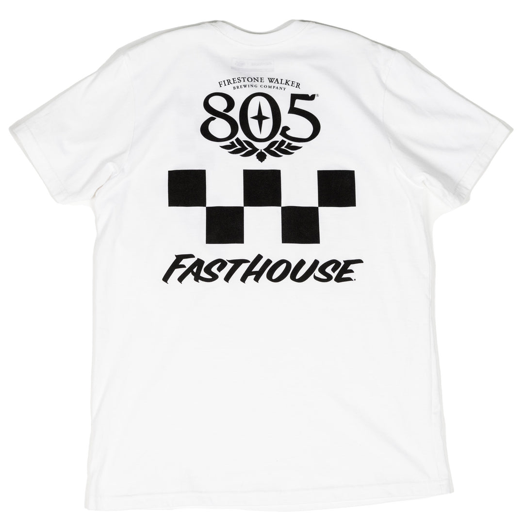Fasthouse 805 Foundation Midweight SS Tee White - Rear View