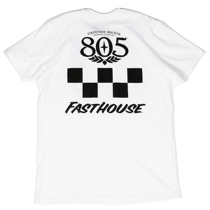 Fasthouse 805 Foundation Midweight SS Tee White - Rear View
