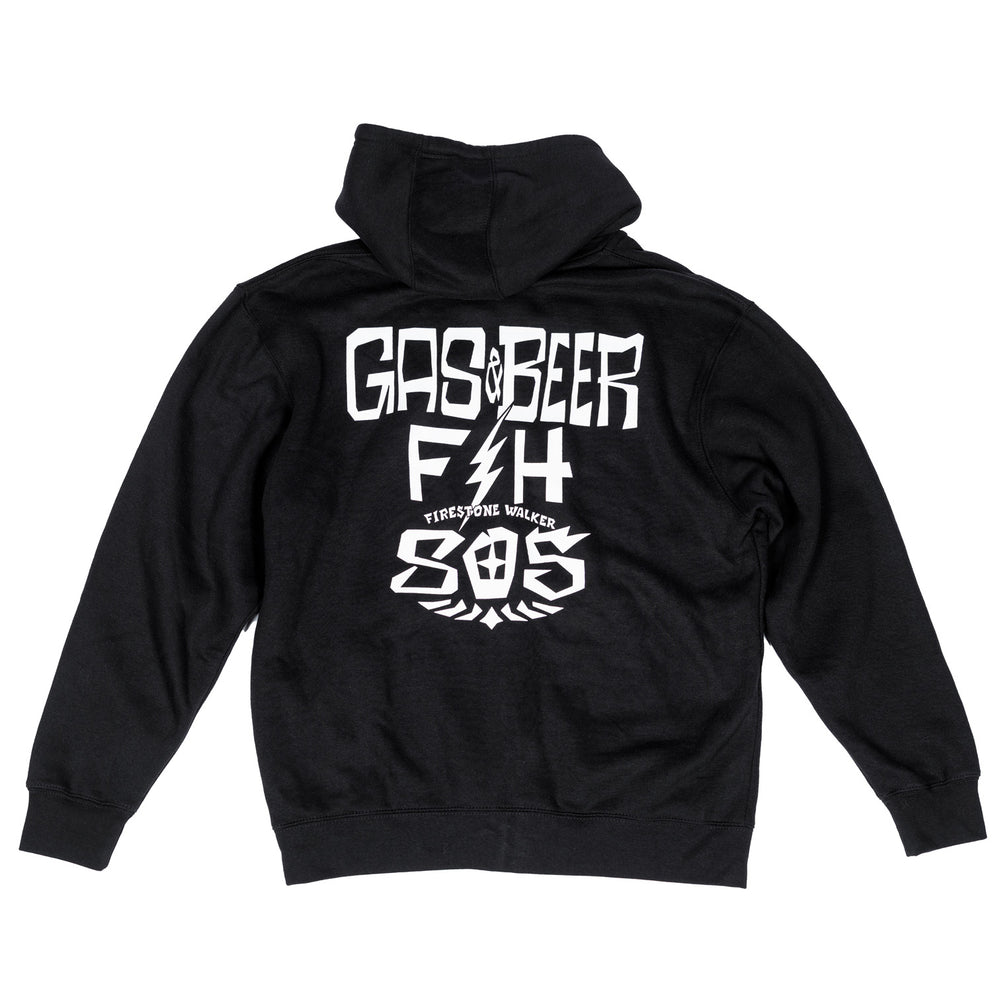Fasthouse 805 Fuel Hooded Zip-Up Black - Rear View
