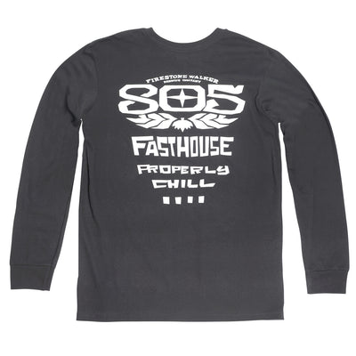 Fasthouse 805 Gravel Long Sleeve Tee Black - Rear View