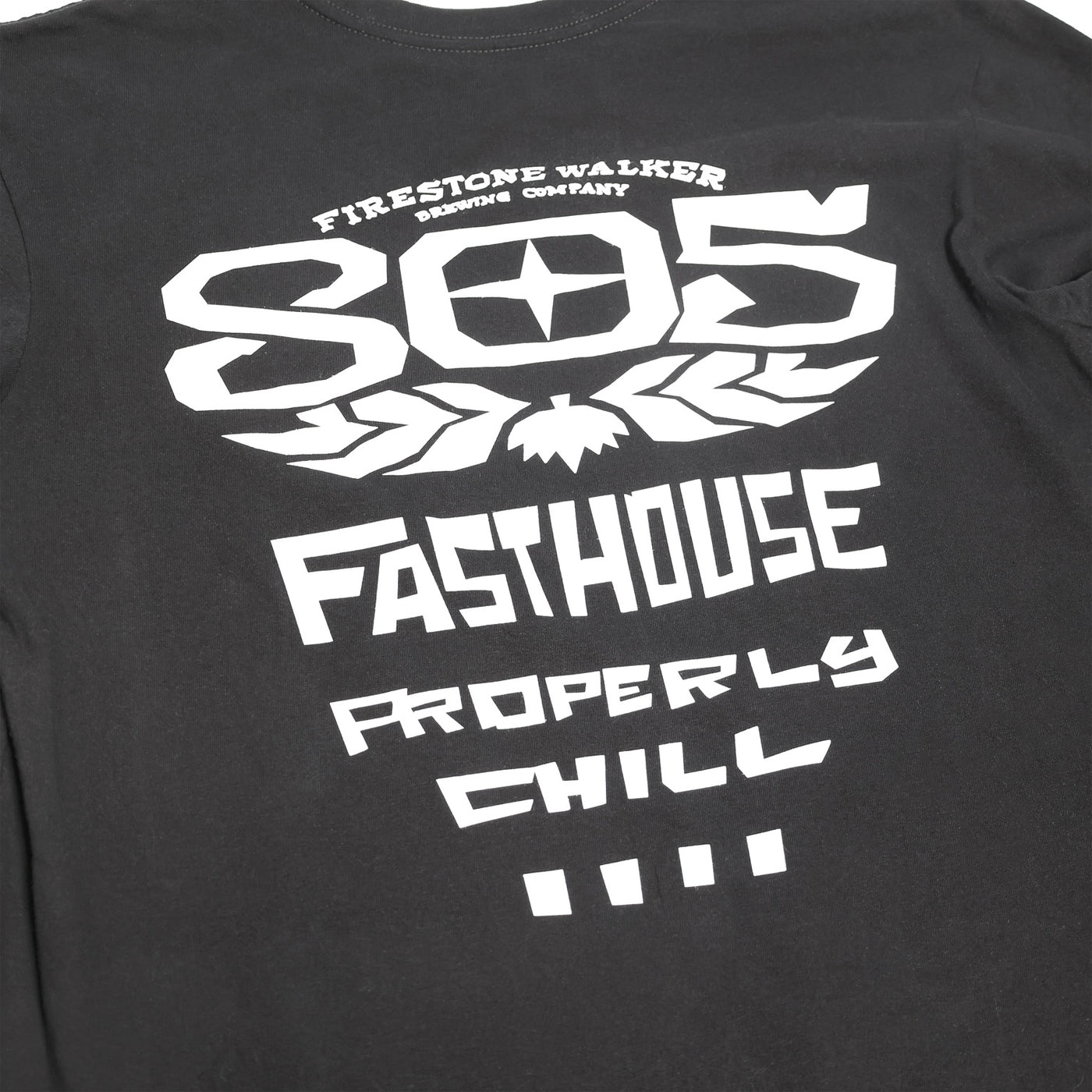 Fasthouse 805 Gravel Long Sleeve Tee Black - Close-Up of Graphic on Back