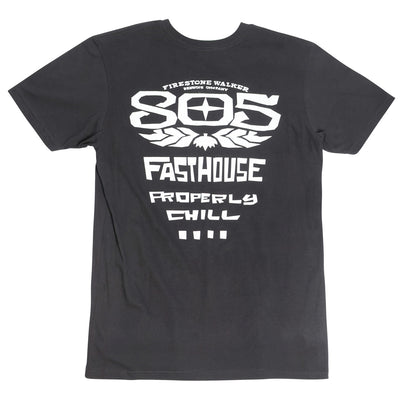 Fasthouse 805 Gravel SS Tee Black - Rear View