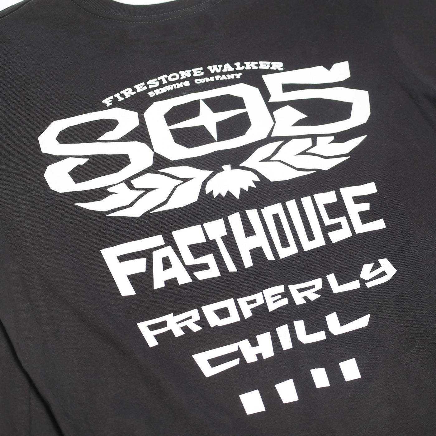 Fasthouse 805 Gravel SS Tee Black - Close-Up of Graphic on Back